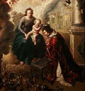 unknow artist Saint Lawrence crowned by Baby Jesus, Claude de Jongh Germany oil painting artist